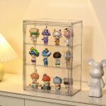Vitrine en verre pour collection acrylique transparent � 3 niveaux pour figurines pop 27x13x36cm