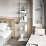 Vitrine en verre avec ledmeuble vitrine en verrearmoire vitrine salonvitrine meuble4 �tages 1 portesblanc ...