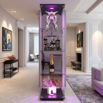 Vitrine en verre miroir vitrine avec led avec 4 étagères 1 porte meuble vitrine verre armoire en verre ... Vitrine en verre miroir vitrine avec led avec 4 étagères 1 porte meuble vitrine verre armoire en verre ...