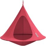 Chaise suspendue double - cacoon - cacoon double - rose corail - 200 kg - polyester / coton