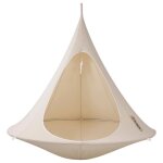 Vivere cacoon single chaise suspendue - blanc naturel
