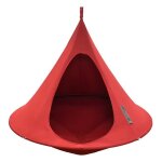 Vivere cacoon single chaise suspendue - rouge chili