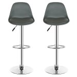 Vivolilv lot de 2 tabourets de bar gris - hauteur réglable 83 - 103 cm - tabourets de bar en simili cuir ... Vivolilv lot de 2 tabourets de bar gris - hauteur réglable 83 - 103 cm - tabourets de bar en simili cuir ...