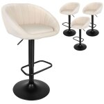 Vivolilv lot de 4 tabourets de bar bar hauteur rglable avec repose - pieds - design coquillage - 52x40x85 ...