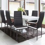 Vivolilv - chaise de salle � manger en simili cuir et m�tal - lot de 6 - 40x39x98 cm - chaises contemporain ...