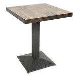 Vivolilv table de bistrot carrée style rétro en bois et métal - table à manger rétro 60x60x75cm - gris ... Vivolilv table de bistrot carrée style rétro en bois et métal - table à manger rétro 60x60x75cm - gris ...