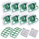 Pour vk200 fp200 pi�ces pour vorwerk kobold aspirateur sac remplacement filtre 8 vk200 sacs + 2 label ...