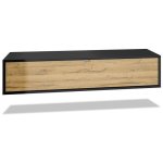 Vladon meuble tv lana 120 armoire murale lowboard 120 x 29 x 37 cm caisson en blanc mat façades en chêne ... Vladon meuble tv lana 120 armoire murale lowboard 120 x 29 x 37 cm caisson en blanc mat façades en chêne ...