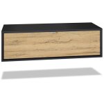 Vladon meuble tv lana 80 armoire murale lowboard 80 x 29 x 37 cm caisson en blanc mat façades en chêne ... Vladon meuble tv lana 80 armoire murale lowboard 80 x 29 x 37 cm caisson en blanc mat façades en chêne ...