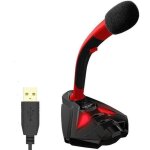Voice microphone � pied usb pour ordinateur - micro de bureau professionnel - microphone de gamer pc ...