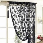 Voilages papillon rideaux en voile de tulle floral porte fentre rideau charpe cantonnire (1 pice ...