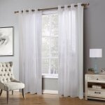Rideaux - cantonnires - 140x220cm - blanc - 2 pices - intrieur