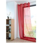 Voilage uni 135 x 260 cm mona rouge
