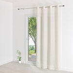 Voilage uni rayures brod�es blanc 240x240 cm