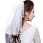 Voile court en strass voile de mariée élégant en tulle Voile court en strass voile de mariée élégant en tulle