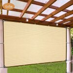 Voile dombrage beige4 * 6m tissu dombrage - filet de protection solaire dext�rieur pour jardin serre ...