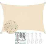 Voile dombrage imperm�able rectangulaire 2 x 3m toile ombrage 95% une protection des rayons uv pour ext�rieur ...