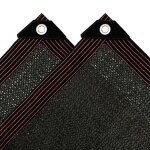 Voile dombrage rectangulaire 4 x 5 m 70% protection solaire - noir ?illets aluminium