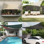 Voile dombrage - vidaxl - cr�me - 3x6 m - pehd - r�sistant uv