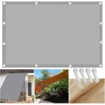 Voile dombrage impermable rectangulaire 15 x 2 m avec ?illets toile cordes de fixation protection anti ...