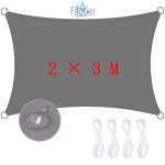 Voile dombrage impermable rectangulaire 2x3m toile ombrage 90% une protection des rayons uv pour extrieur ...