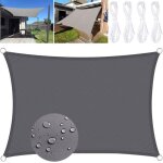 Voile dombrage impermable rectangulaire 3x4m - hykjside - 420d tissu oxford - toile ombrage 95% une ...