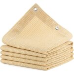 Voile dombrage protection solaire toile rectangulairehdpe 95% anti - uv auvent de voiture avec cordes ...