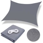 Voile dombrage rectangulaire voile ombrage 3 * 3m impermable protection uv avec coupe - vent respirant ...