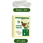 Voile dombrage rectangulaire 4x15m toile ombrage auvent respirant protection des rayons uv pour ext�rieur ...