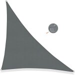 Voile dombrage triangulaire 3x3x3m impermable toile ombrage uv protection pour patio jardin terrasse ...