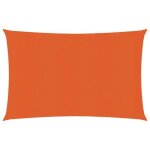 Voile toile dombrage parasol - pehd - 25 x 4 m - orange - rectangulaire