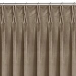 Voile - voilage homede rideau vila couleur beige style classique flex 95 cm avec double pli velours 265x245 ...