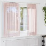 Vidaxl voilage 2 pcs rose clair 140 x 175 cm passe - tringles 100% polyester