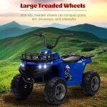 Voiture 4x4 quad �lectrique enfant 12 v 4. 5 km / h max 2 vitesses et t�l�commande bleu