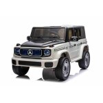 Voiture �lectrique 12v mercedes - benz eqg blanche t�l�commande 24 ghz usb / aux batterie lithium 2x35w ...