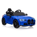 Voiture lectrique enfant 12v bleu sous licence bmw m4 avec tlcommand vitesses 3 km / h led et musique ...