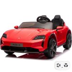 Porsche taycan turbo s voiture �lectrique 24v - rouge - 2 places - 2 � 6 ans - licence officielle - pneus ...