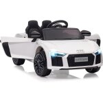 Voiture electrique enfants audi r8 spyder con licenza 12v v�hicule enfant avec suspension 3 vitesses ...