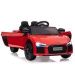 Voiture electrique enfants audi r8 spyder con licenza 12v v�hicule enfant avec suspension 3 vitesses ...