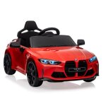 Voiture �lectrique enfant 12v rouge sous licence bmw m4 avec t�l�command� vitesses 3 km / h led et musique ...