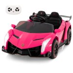 Voiture electrique enfant ? lamborghini ? 4 roues motrices - t�l�commande - 3 vitesses - portes hydrauliques ...