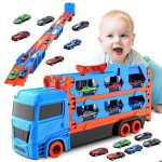 Voiture enfant camion de transport - 6 voitures en alliage - pliable - jouet cadeau pour 3 4 5 6ans garcon ...
