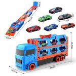 Voiture enfant camion de transport jouet camion pimpimsky 6 voitures en alliage pliable camion de transport ...