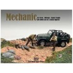 Voiture miniature de collection - american diorama 1 / 43 - mechanic crew 4x4 camel trophy set 2 - blanc ...