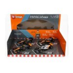 Voiture miniature formule 1 - bbugaro - mclaren - lot de 4 pi�ces - �chelle 1:43 - orange - 15x7x6 cm ...