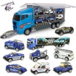 Voiture de police camion porteur pour enfant de voitures, cadeau pour garons mini jouet vhicule
