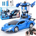 Voiture t�l�command�e - rqiurpn - robot transformable - �chelle 1:18 - lumi�res led - pour enfants 3 ...