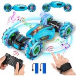 Voiture tlcommande tout terrain - rc stunt car - bleu - contrle gestuel - 4 roues motrices bleu vehicule ...