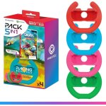 Volants de course - oniverse - pack de 4 - compatible nintendo switch - jeu schtroumpf kart inclus - ...