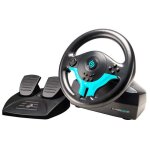 Volant de course - brand - sv250 - s - rotation 180� - compatible nintendo switch - blue edition